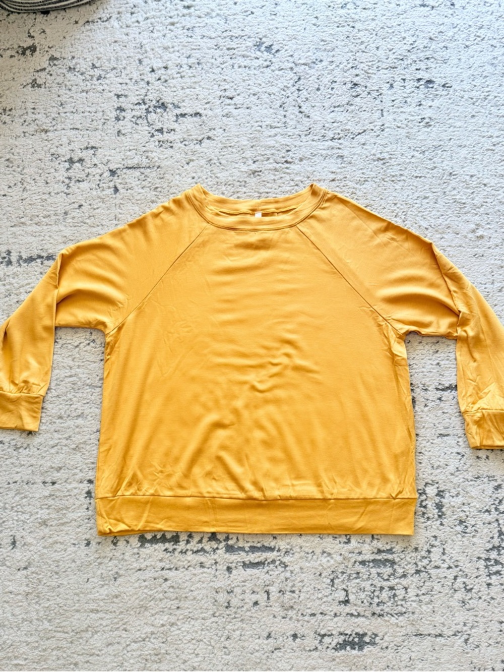 NWOT-Mustard Yellow Soft Lounge Set - Relaxed Top & Drawstring Pants SZ 2X - Picture 6 of 15